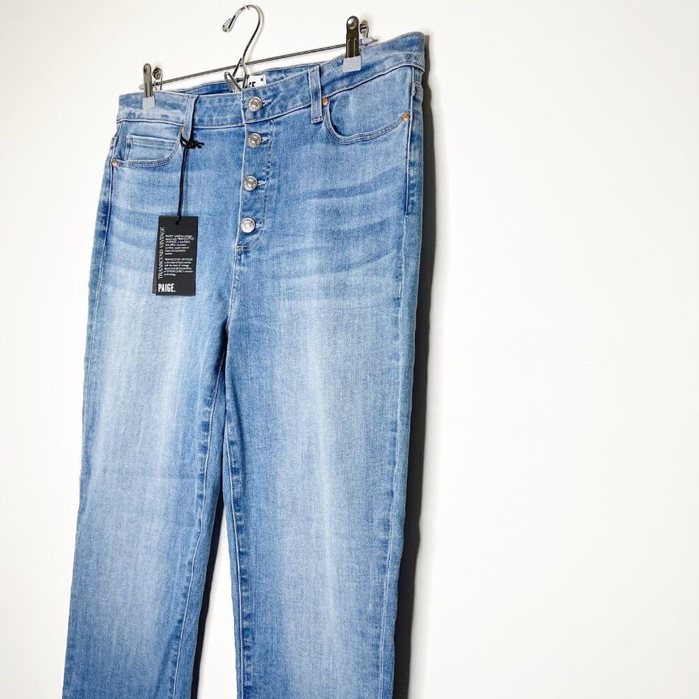 PAIGE Hoxton High Rise Slim Leg Button Fly Jeans  - Picture 3 of 9